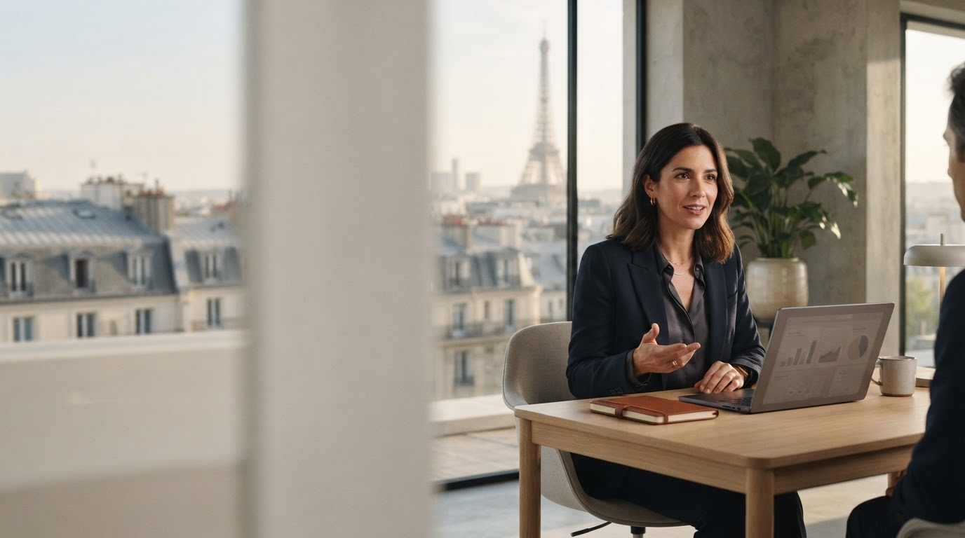 Vyqorelta — famille planifiant ses investissements avec un outil d'analyse financière par intelligence artificielle